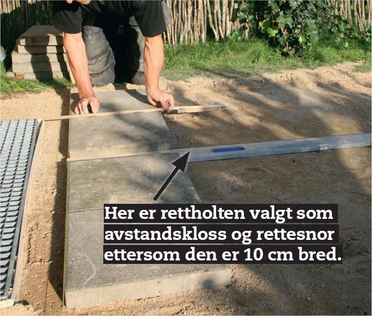 Rette opp belegningsstein