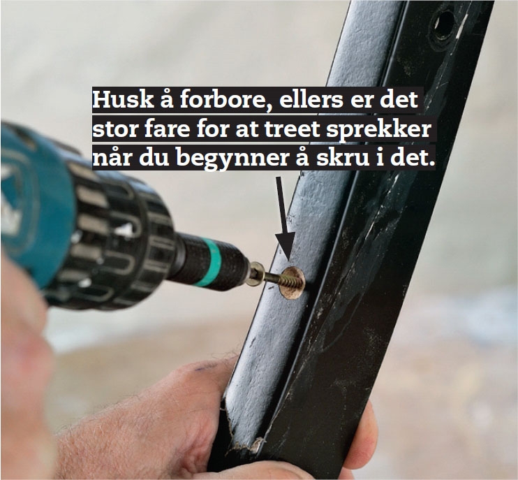 Reparasjon av stolbein