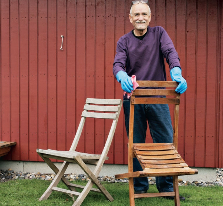 La hagemøblene tørke helt opp