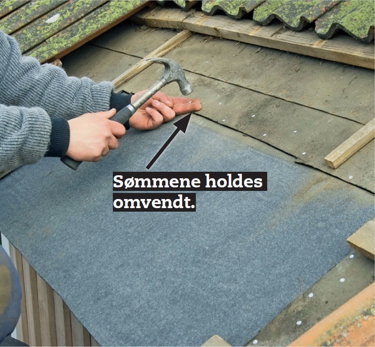 Spikre på takbelegget