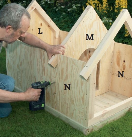 Eristetty koirankoppi: Asenna päätykehi-koiden sivut