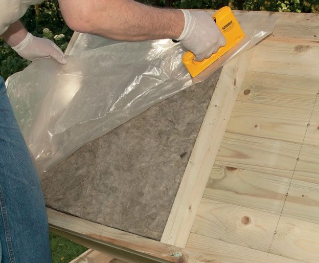 Bygga hundkoja: Isolering av golvet