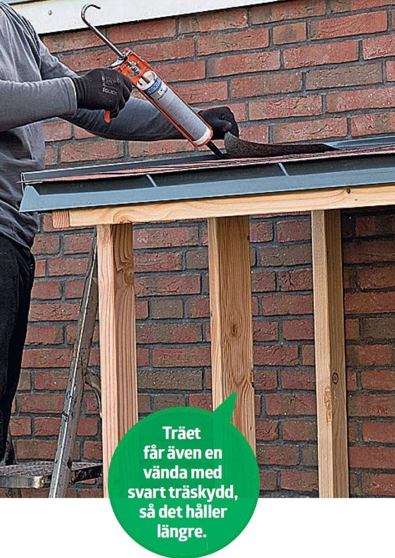 Stapla ved på pall: Vi fogar med asfaltsklisterrunt