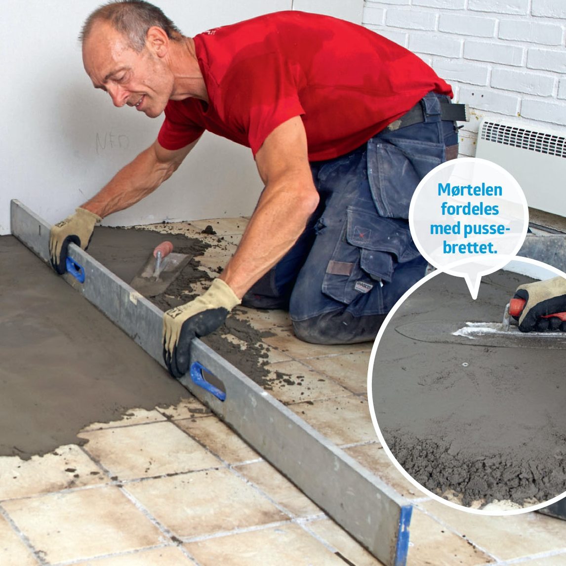 Selvnivellerende gulvspartel