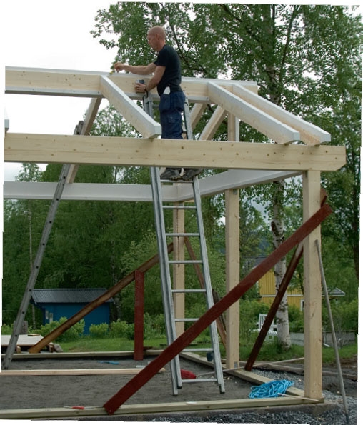 Bygg vinterhage: Når alle sperrer er oppe, maler vi oversiden