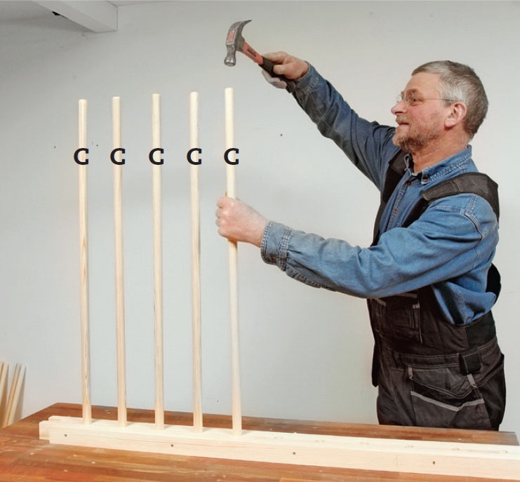 Bygge rekkverk trapp inne