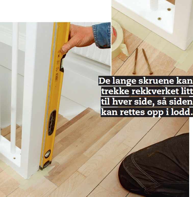 Bygge rekkverk trapp inne