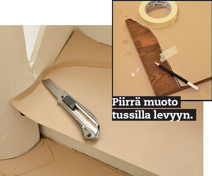 Vanhojen portaiden päällystäminen: Pyöristettyjä askelmia