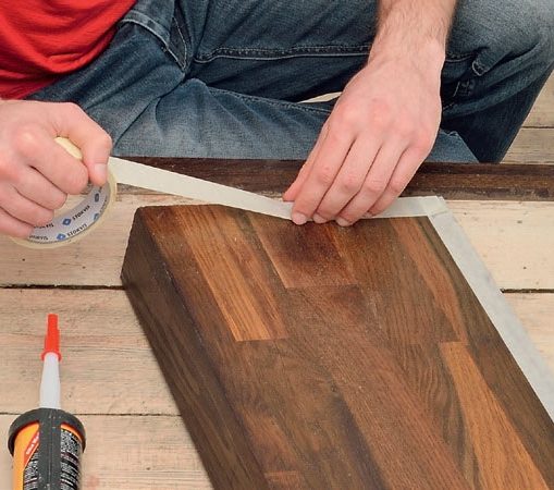 Vanhojen portaiden päällystäminen: Teippaa askelmien reunat