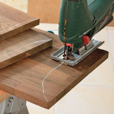 Ny trappe: Skær efter opmærkningen