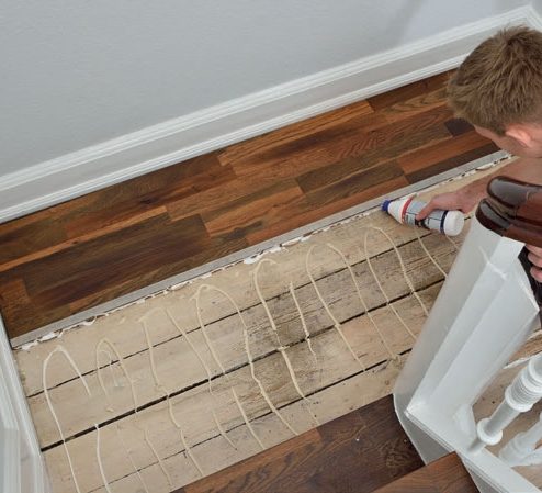 Nye trappetrinn: Legg på trappeavsatsen