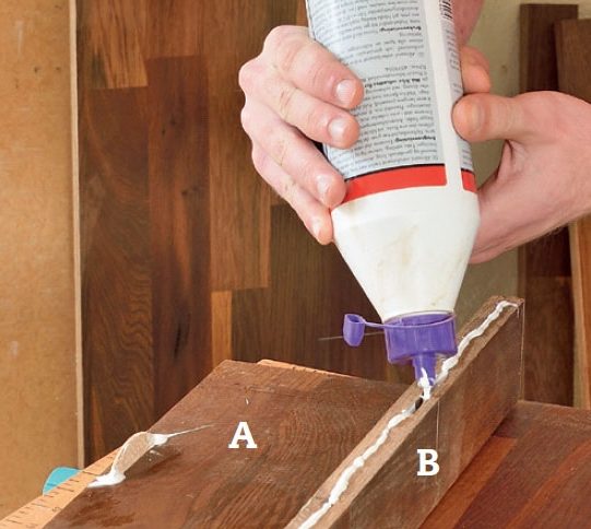 Renovera trappa billigt: Pressa ner lite trälim