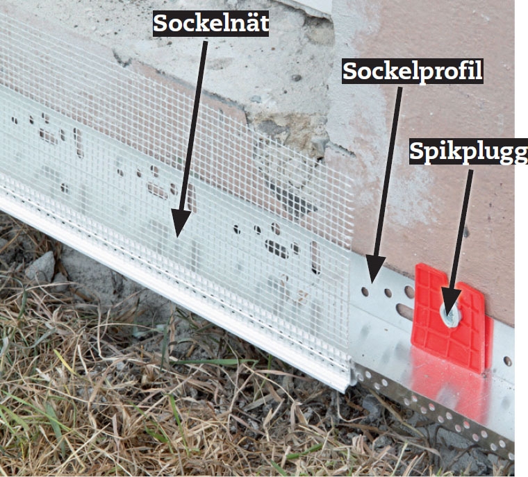 Sockelprofil till isolering av grundmur