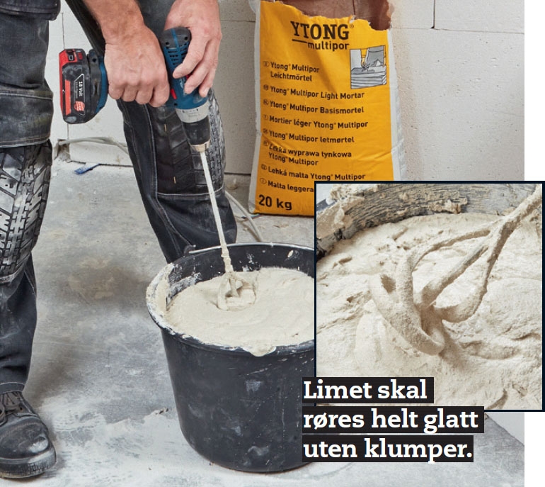 Isolere kjellervegg: Rør opp et spann spesiallim