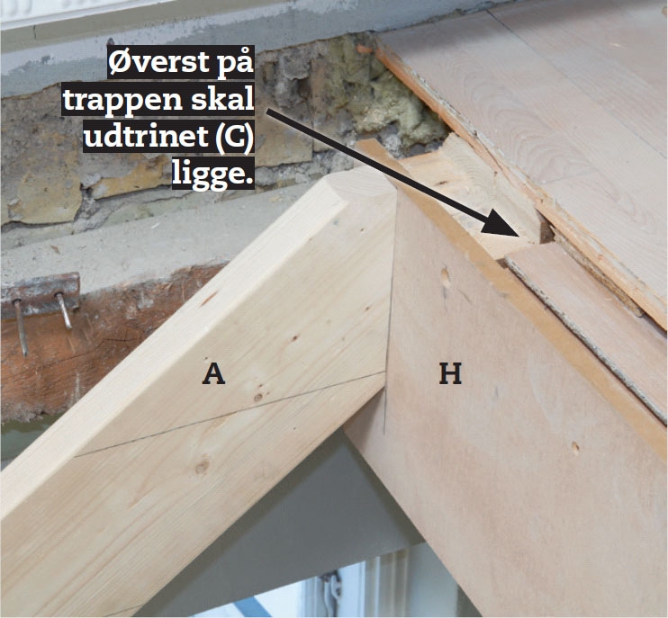 Byg selv trappe: Skru og lim først et stødtrin fast