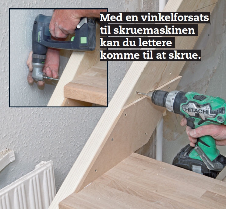 Byg selv trappe: Skru trinene fast udefra