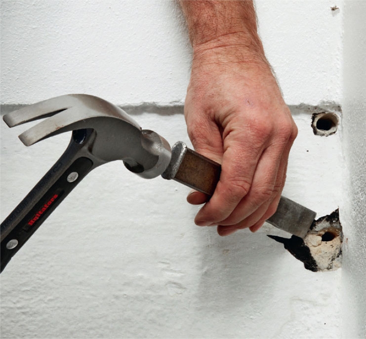 Sisäseinän rappauksen korjaus