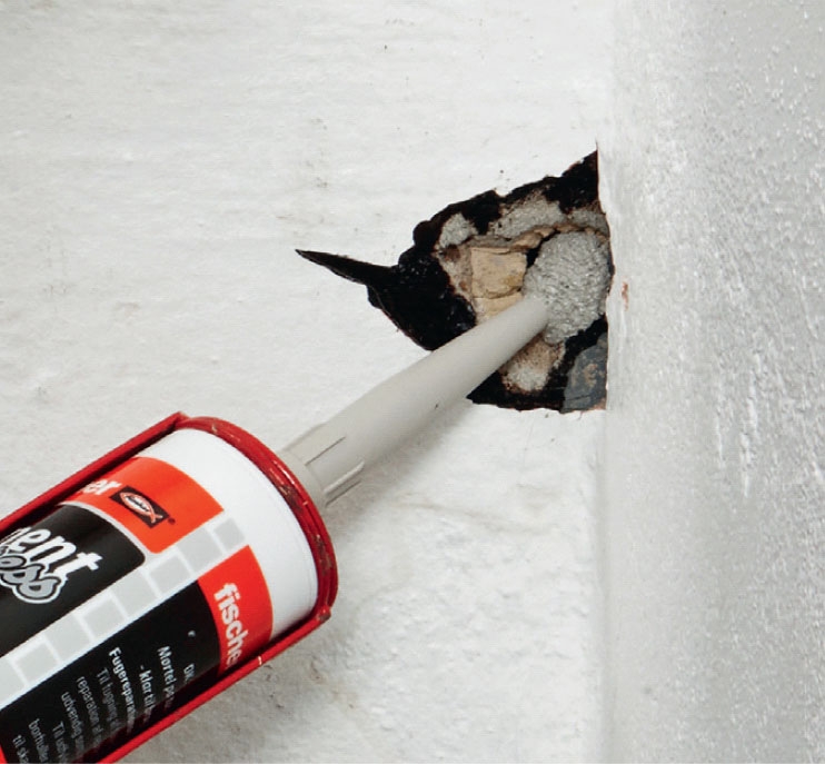 Rappauksen halkeamien korjaus