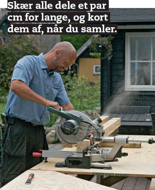 Sejldug: Skær alt tømmeret ud.