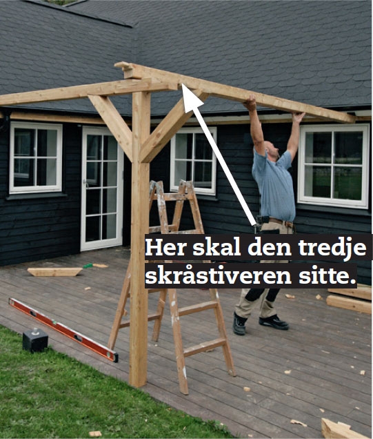 Seilduk: Legg opp midtsperren.