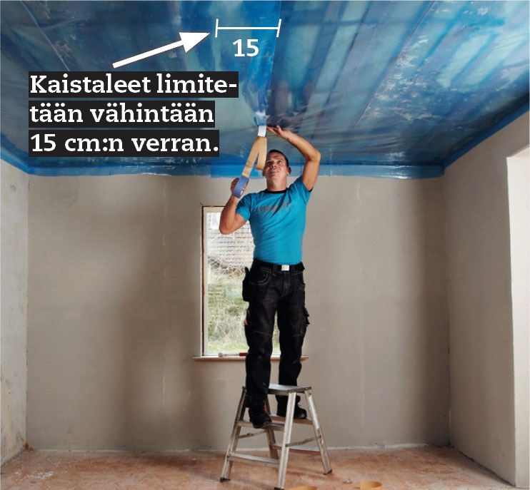 Kipsilevykatto: Asenna seuraava kaistale