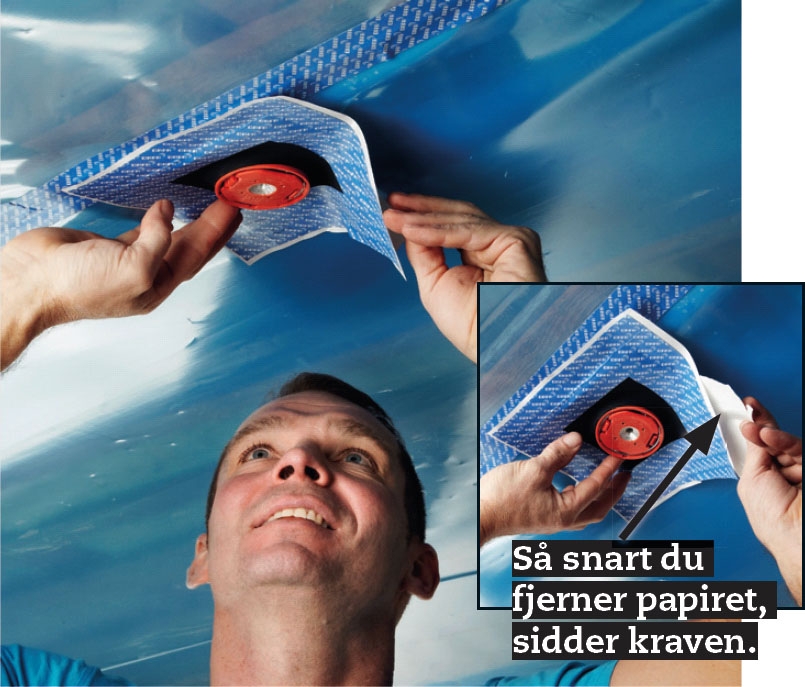 Opsætning af gipsloft: Så føres lampeudtagene ud gennem folien