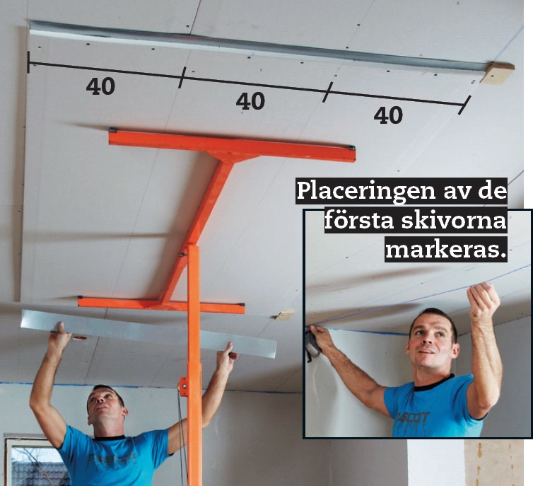 Gipsa tak: Den första av de undre skivorna