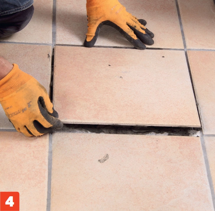 Kokeile, sopiiko uusi laatta reikään