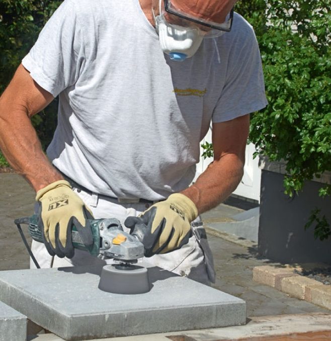 Poleret betongulv: Slib overfladen