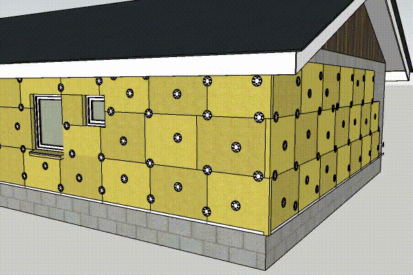 3D-model: Utvendig isolering