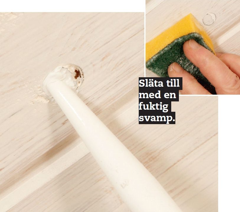 Måla trätak: Kolla nu om det finns hål som inte fyllts igen