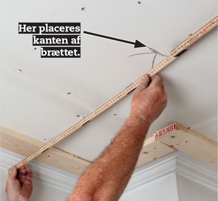 Gipsplader til loft: Mål ud fra væggen til den første gipsplade