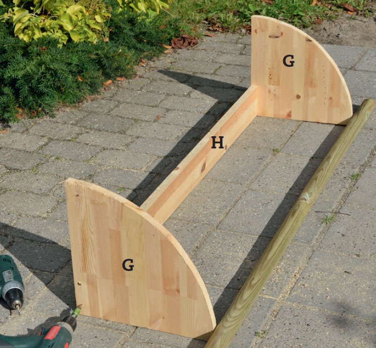 Kvartsirklene settes sammen til utedusj