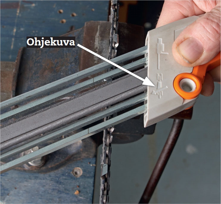 Moottorisahan ketjun hionta