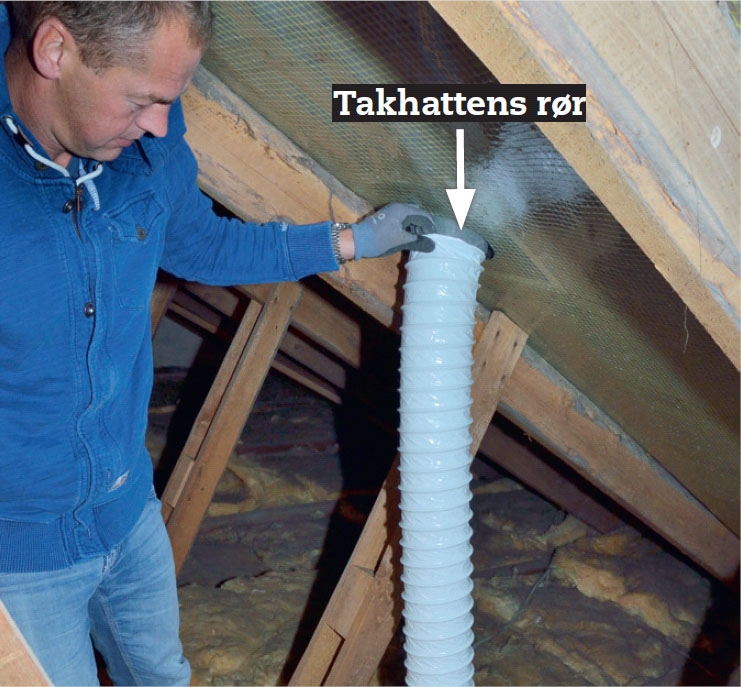 Isolasjon ventilasjonsrør: Strekk ut flexislangen