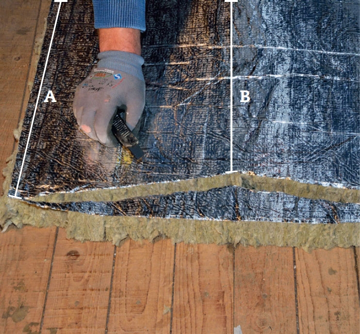 Isolasjon ventilasjonsrør: Overfør målene til matten