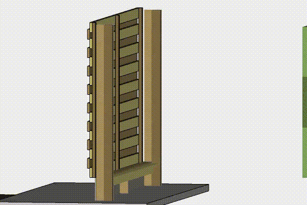 3D-modell: Bygga bullerplank