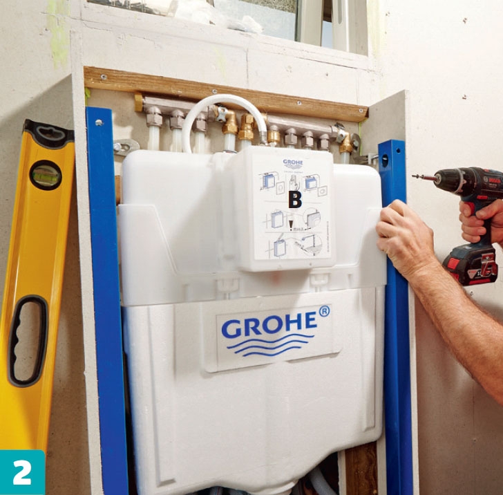 Væghængt toilet montering