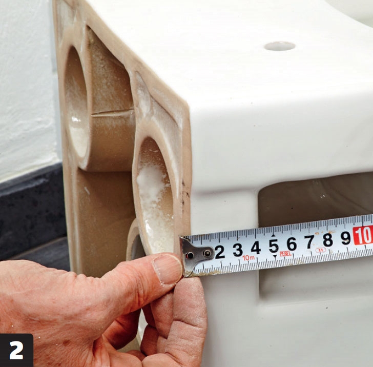 Væghængt toilet montering