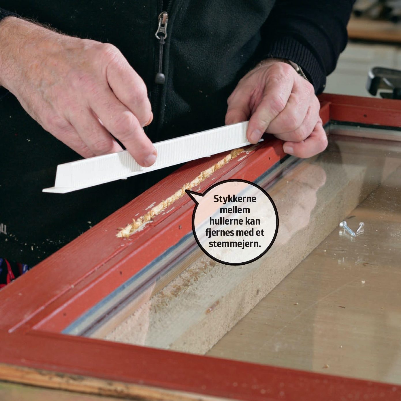 Spalteventil: Sæt den udvendige spalteventil på