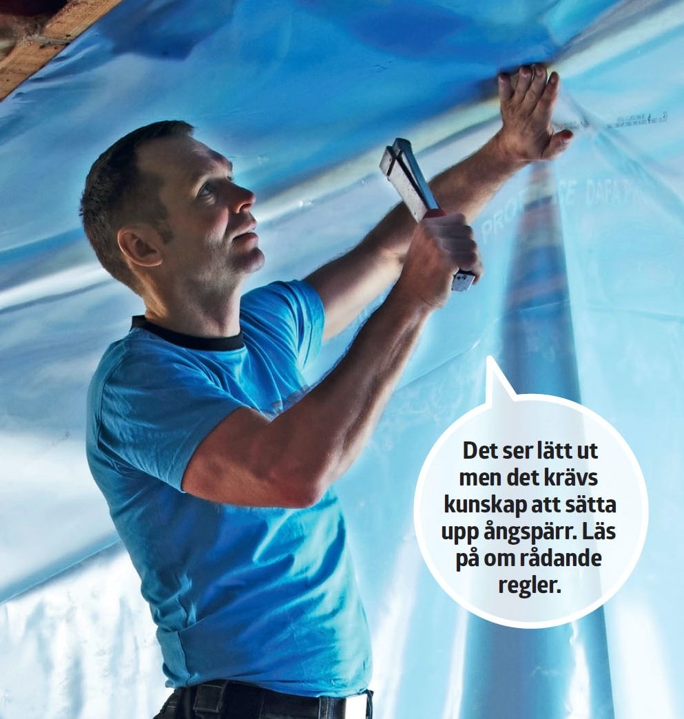 Väggar med otät ångspärr