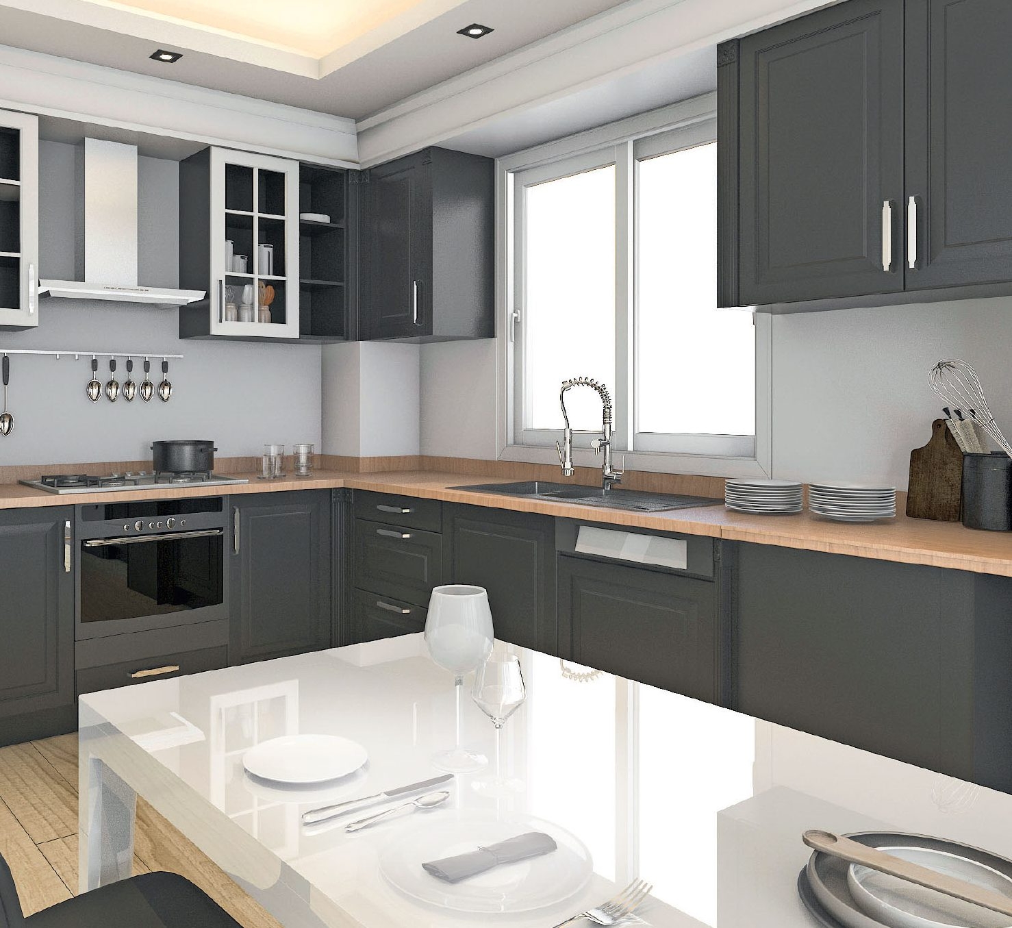 Nye køkkenlåger til gammelt køkken