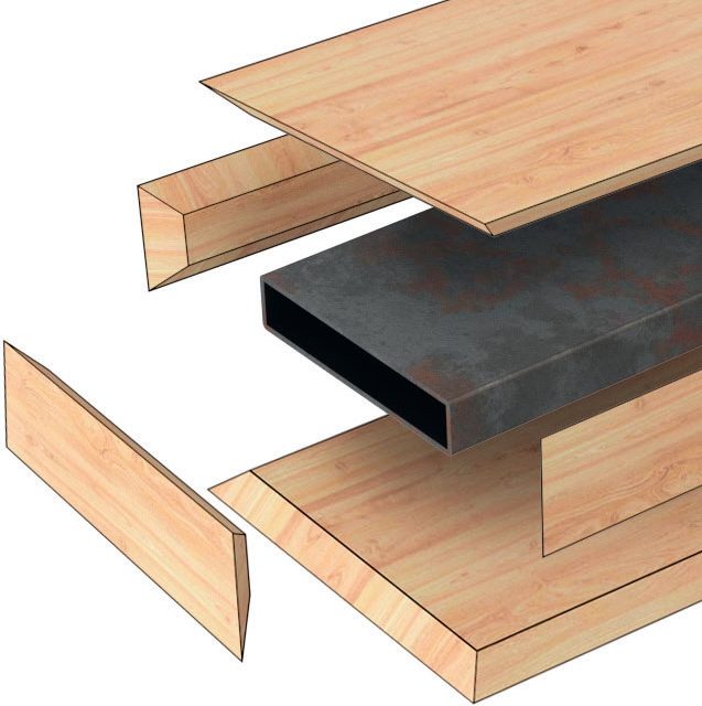 Svevende trapp: Bordene er kappet