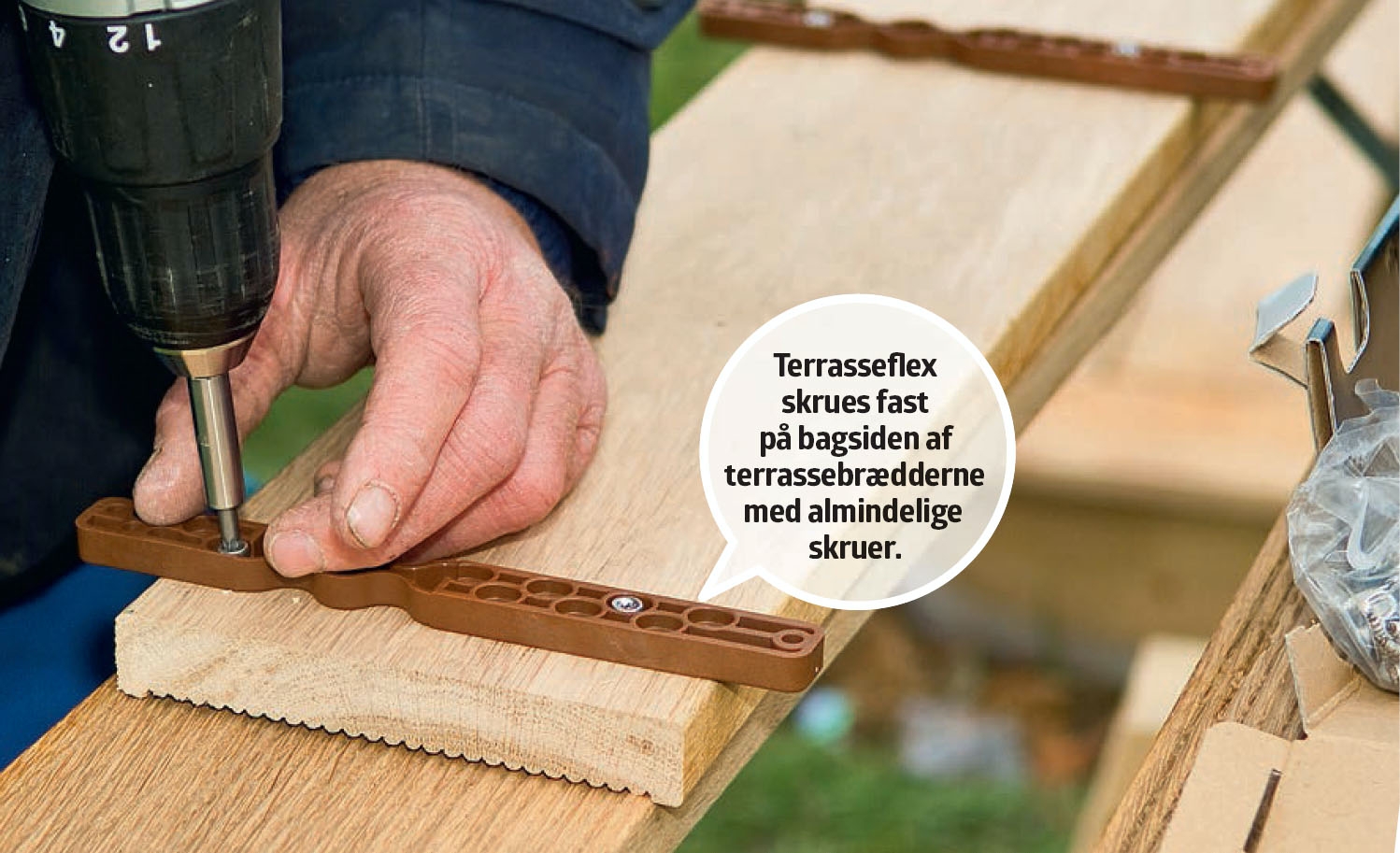 Skjulte skruer terrasse