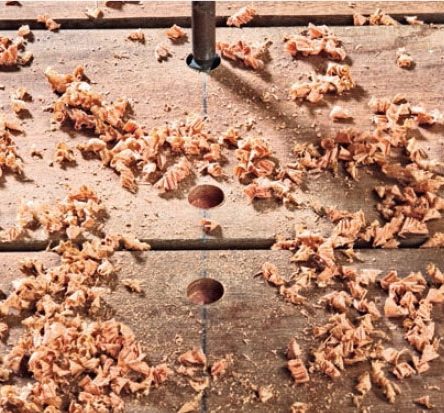 Skjulte skruer på terrassen