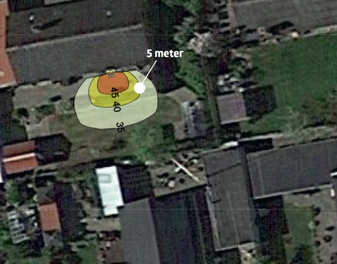 Støy fra varmepumpe: 60 desibel