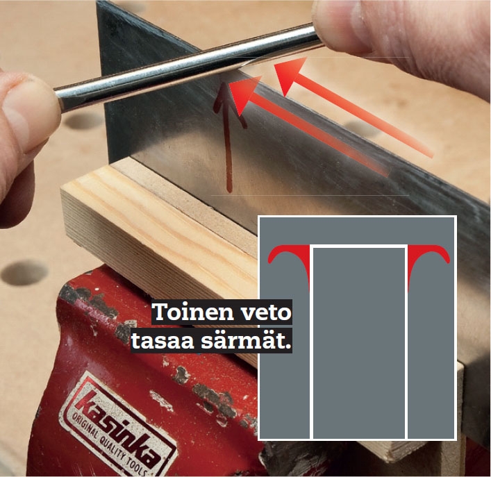 Siklin teroituksen viimeistely