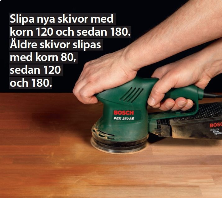 Olja till bänkskivan