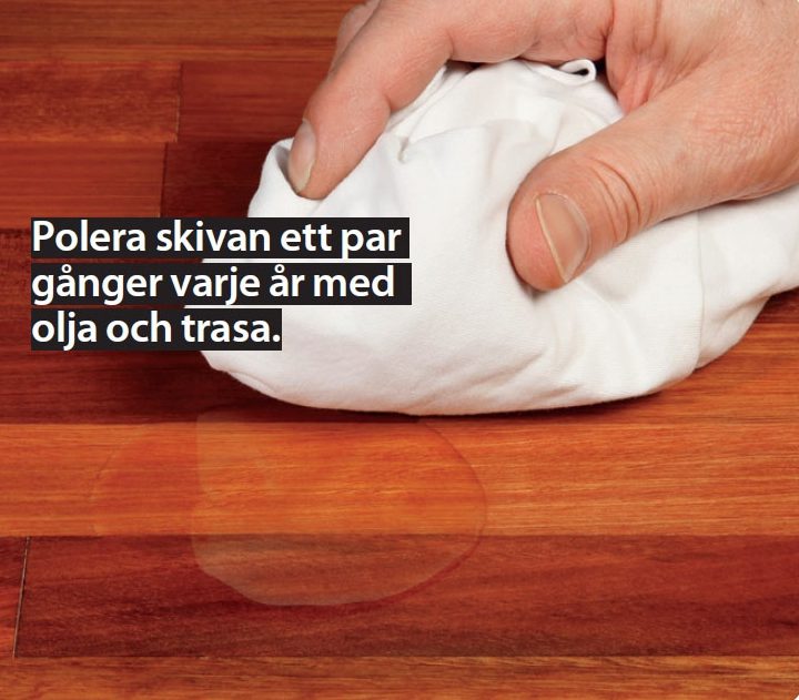 Olja till bänkskivan