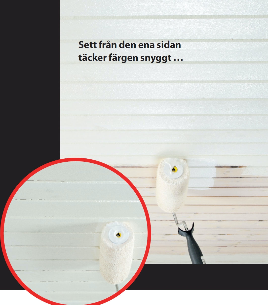 Måla trätak inomhus